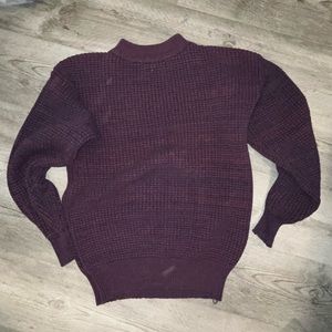 DARK PURPLE KNIT SWEATER, so cozy!!!